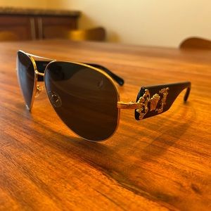 Versace Baroque Aviator Sunglasses